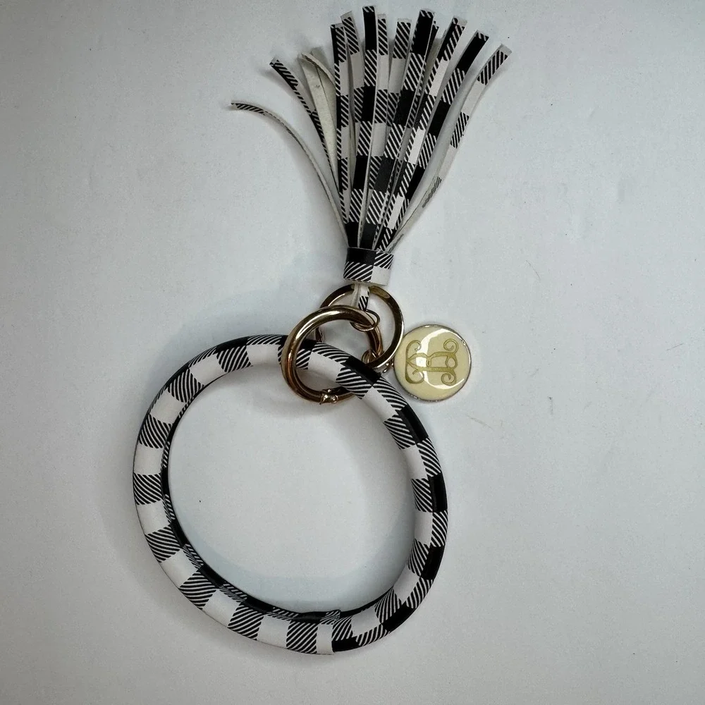 Buffalo Check Keychain With tassel‎ And 